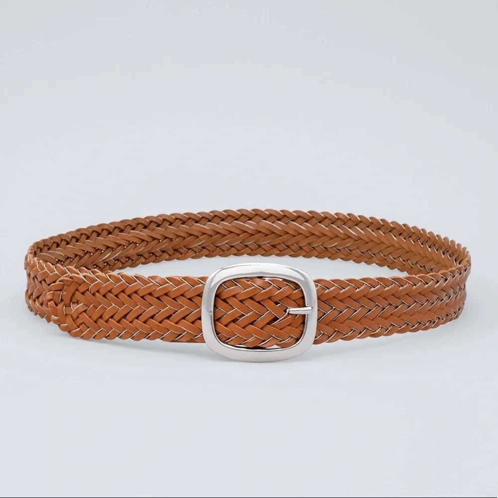 WHBM WOVEN LEATHER BELT